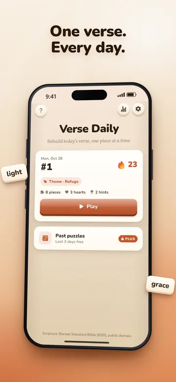 One verse, every day: today's puzzle